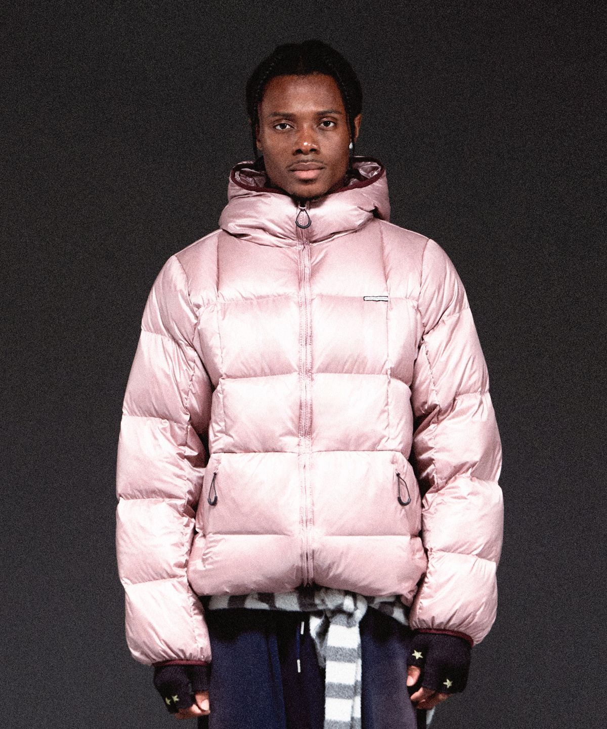 더바이닐하우스(THEVINYLHOUSE) HOODED DUCK DOWN JACKET PINK