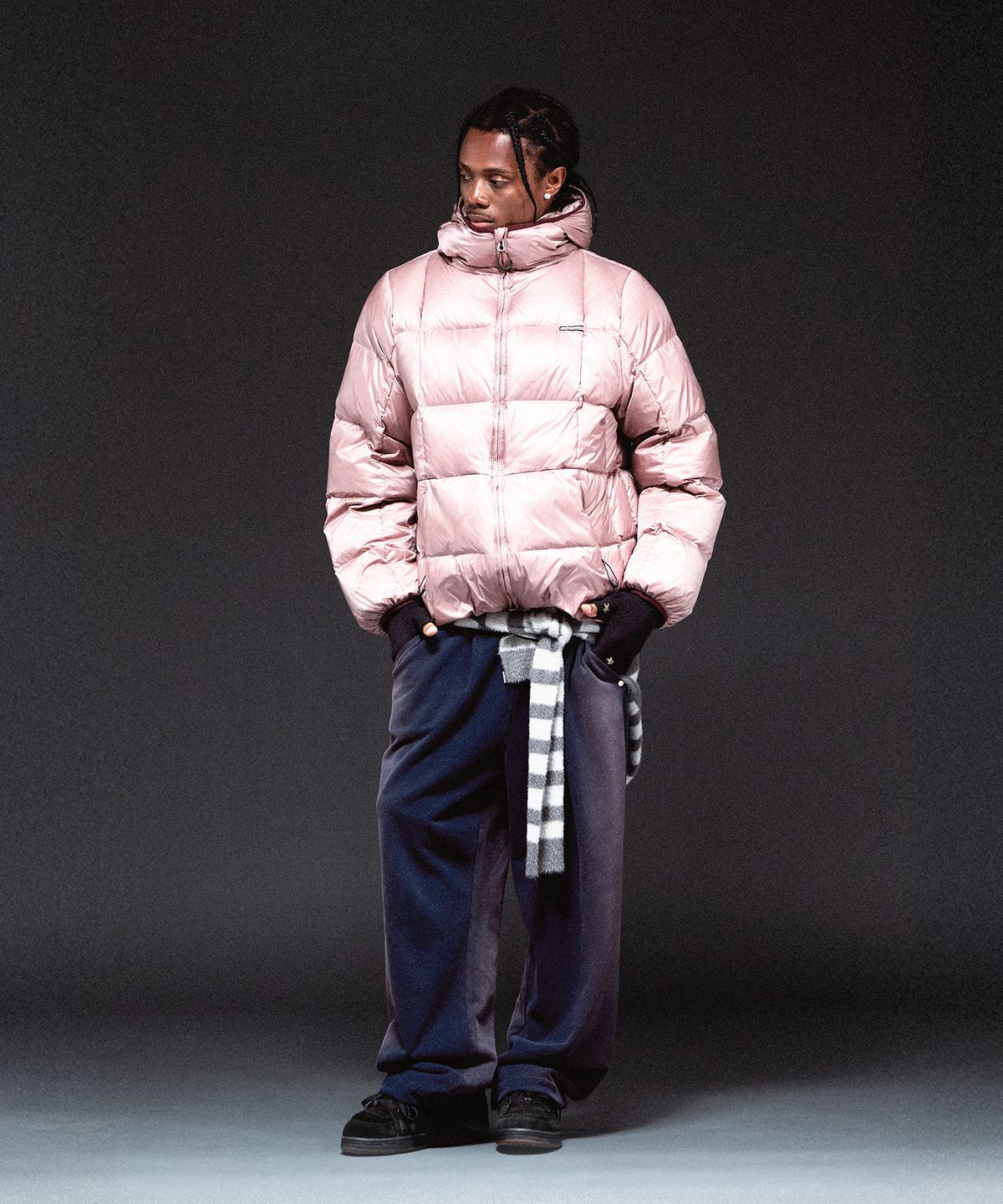 더바이닐하우스(THEVINYLHOUSE) HOODED DUCK DOWN JACKET PINK