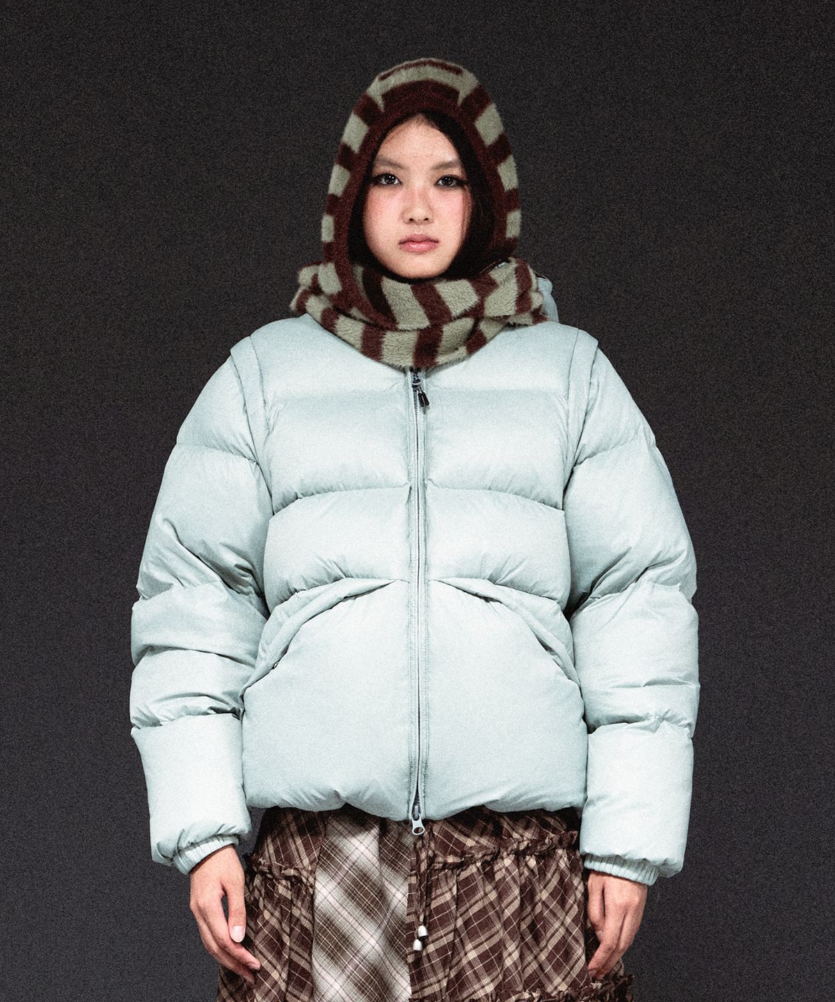 더바이닐하우스(THEVINYLHOUSE) REVERSIBLE PADDED JACKET MINT