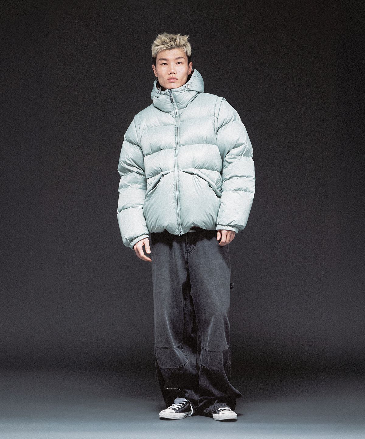 더바이닐하우스(THEVINYLHOUSE) REVERSIBLE PADDED JACKET MINT