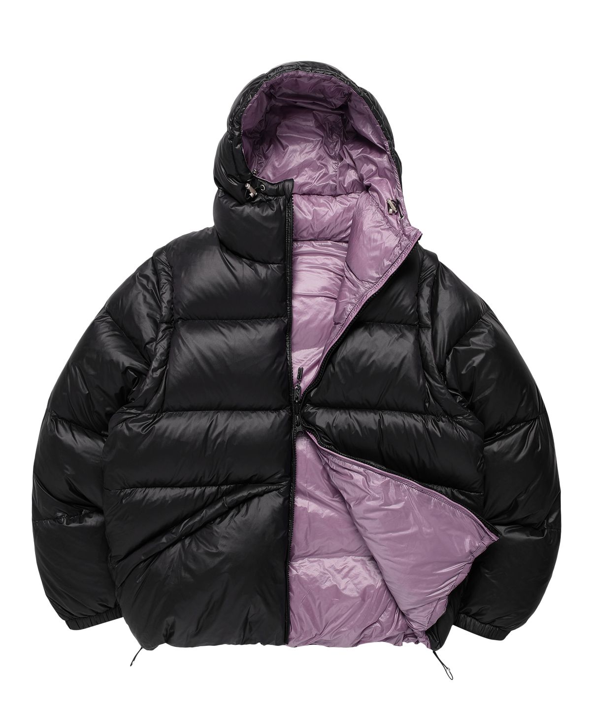 더바이닐하우스(THEVINYLHOUSE) REVERSIBLE PADDED JACKET BLACK
