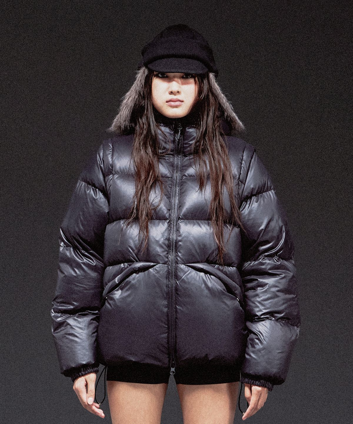 더바이닐하우스(THEVINYLHOUSE) REVERSIBLE PADDED JACKET BLACK