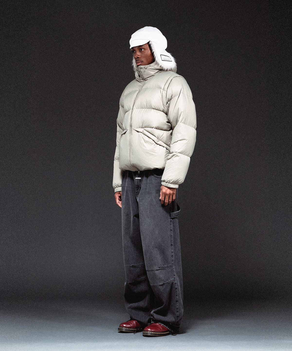 더바이닐하우스(THEVINYLHOUSE) REVERSIBLE PADDED JACKET SAND