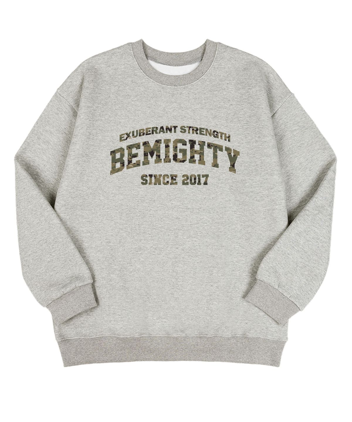 비마이티(BEMIGHTY) 까뮤 레터링 오버핏 기모 스웨트셔츠 [블랙]