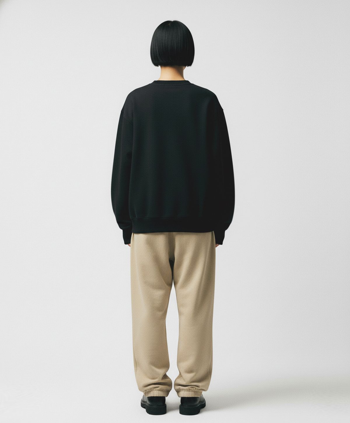 리브레너(REBRENNER) DTG 기타캣 스웨츠 셔츠 블랙