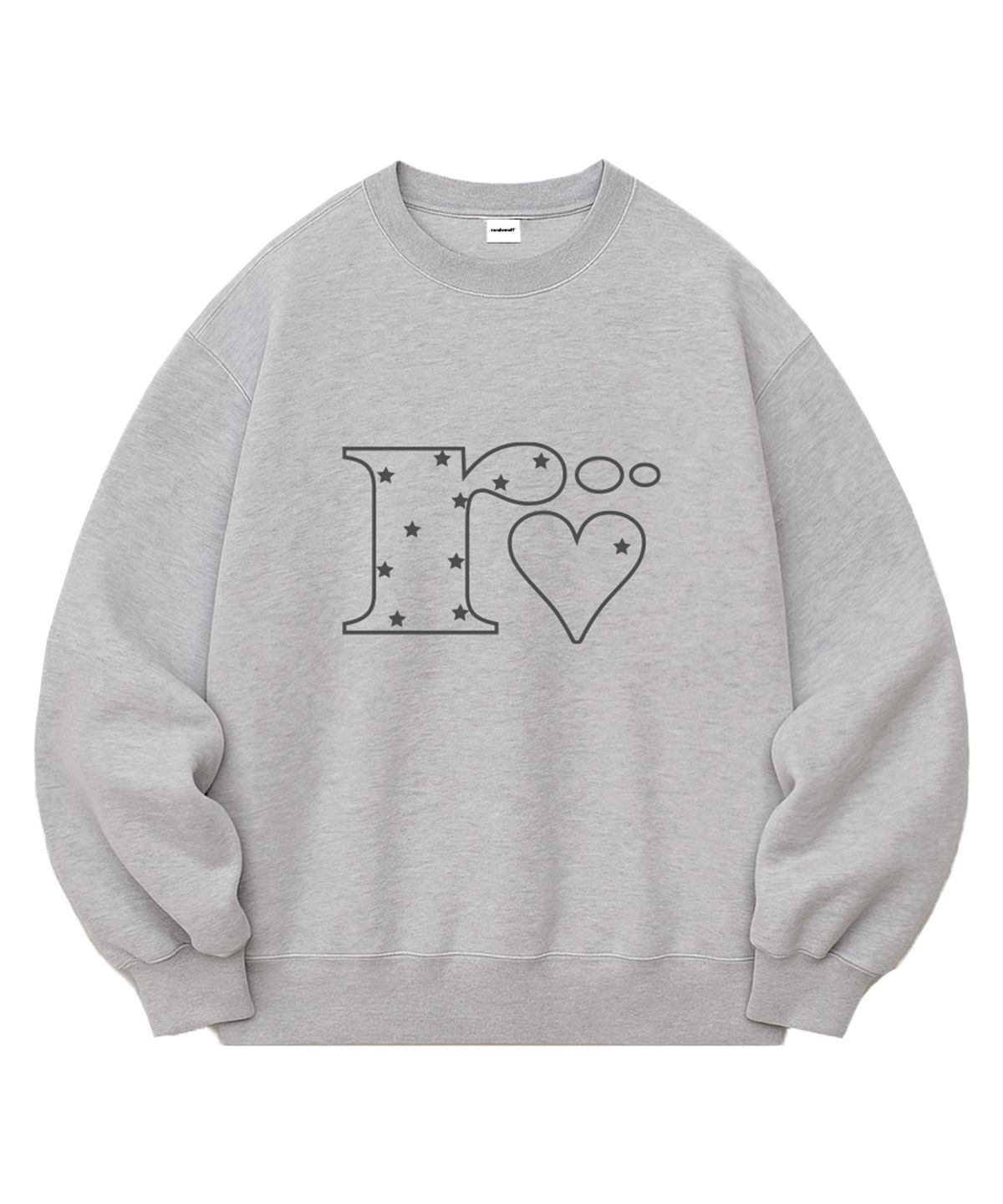 랜덤오프(RANDOMOFF) [기모선택] RÖFF IN HEART SEMI OVER FIT SWEATSHIRT (3color)