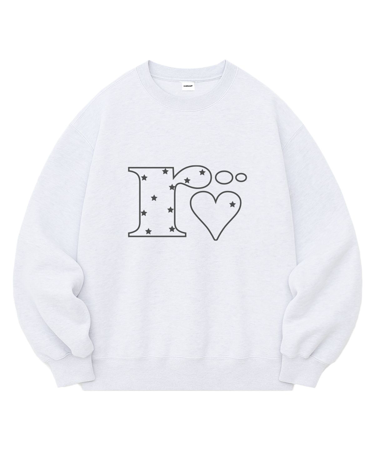랜덤오프(RANDOMOFF) [기모선택] RÖFF IN HEART SEMI OVER FIT SWEATSHIRT (3color)