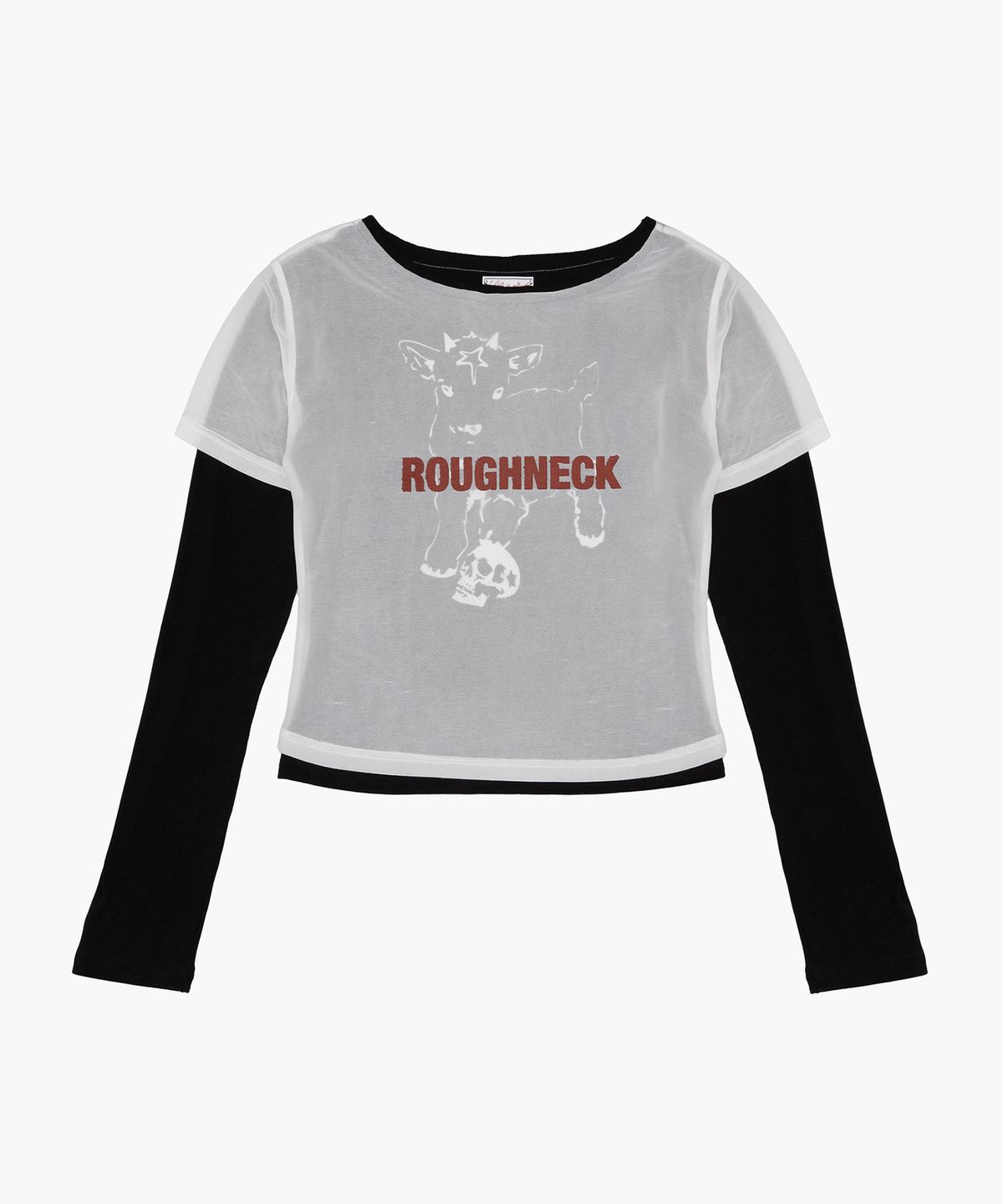 러프넥(ROUGHNECK) 더블 시어 롱 슬리브 탑
