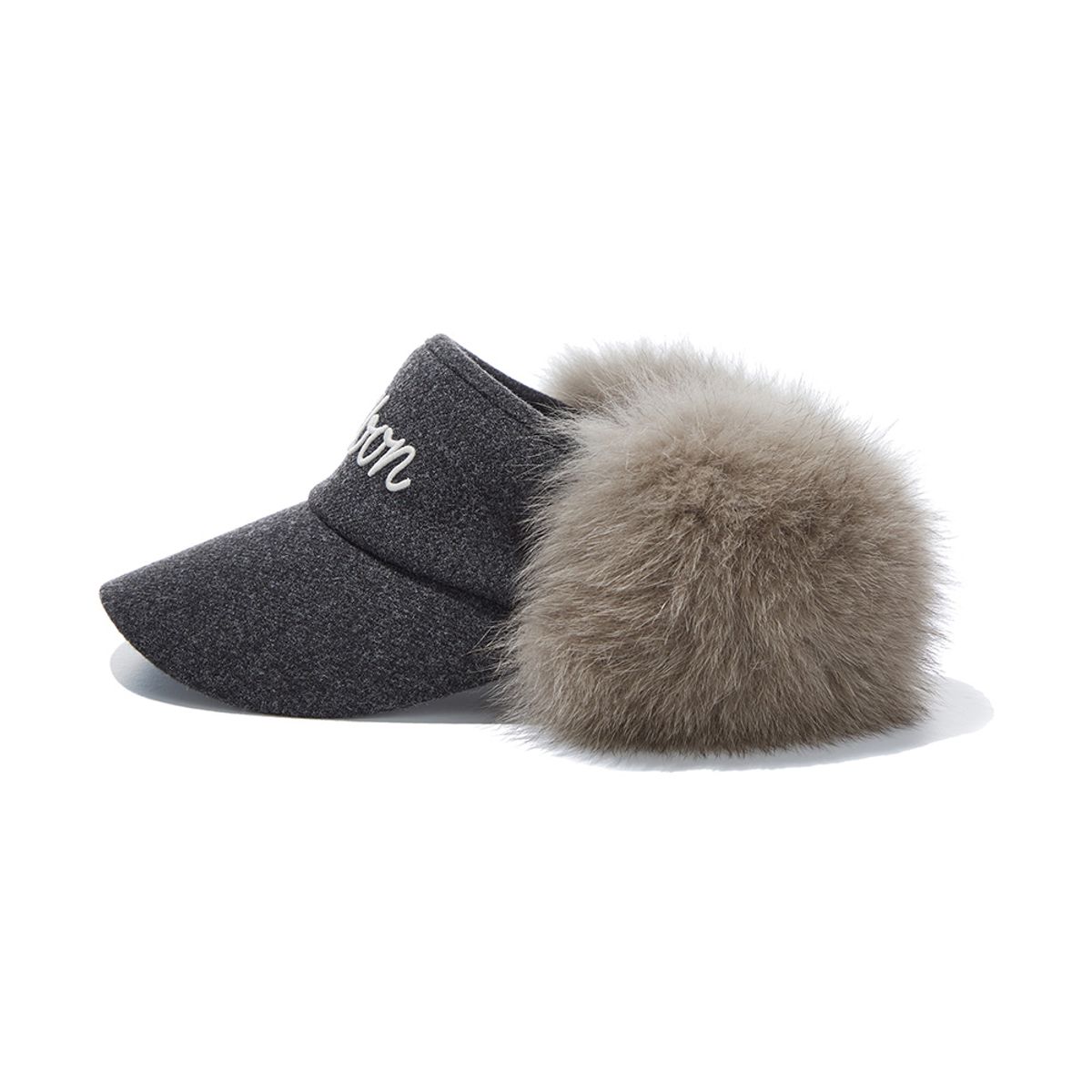 말본 골프(MALBON GOLF) 탈착 퍼 이어머프 바이저 DARK MELANGE GRAY (WOMAN)