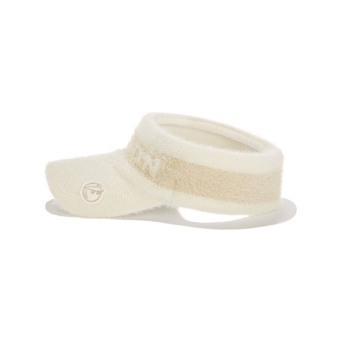 말본 골프(MALBON GOLF) 말본 로고 자가드 니트 바이저 IVORY (WOMAN)
