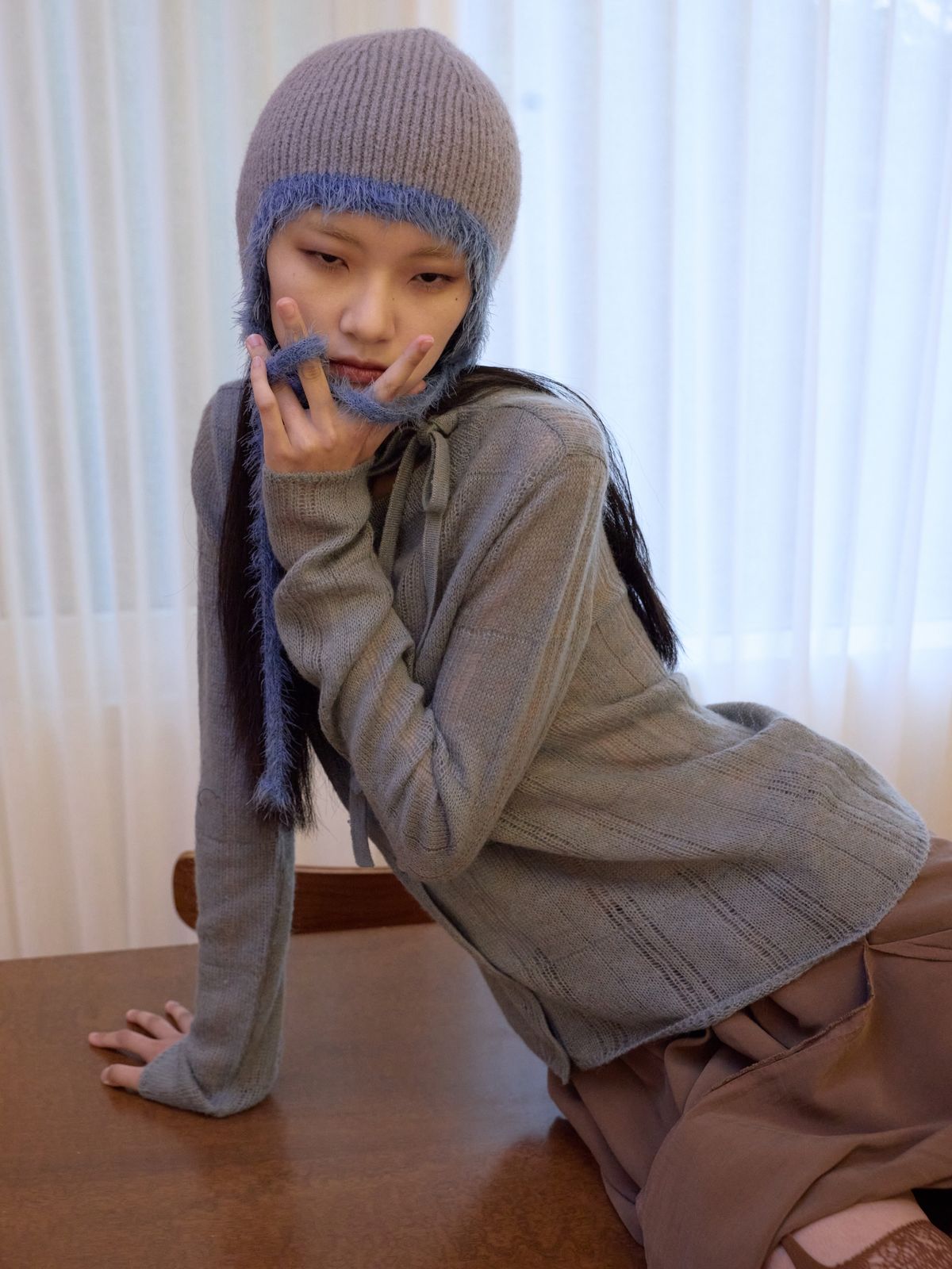 에스미어(SMIEUR) 울렌 비니 (그레이)
