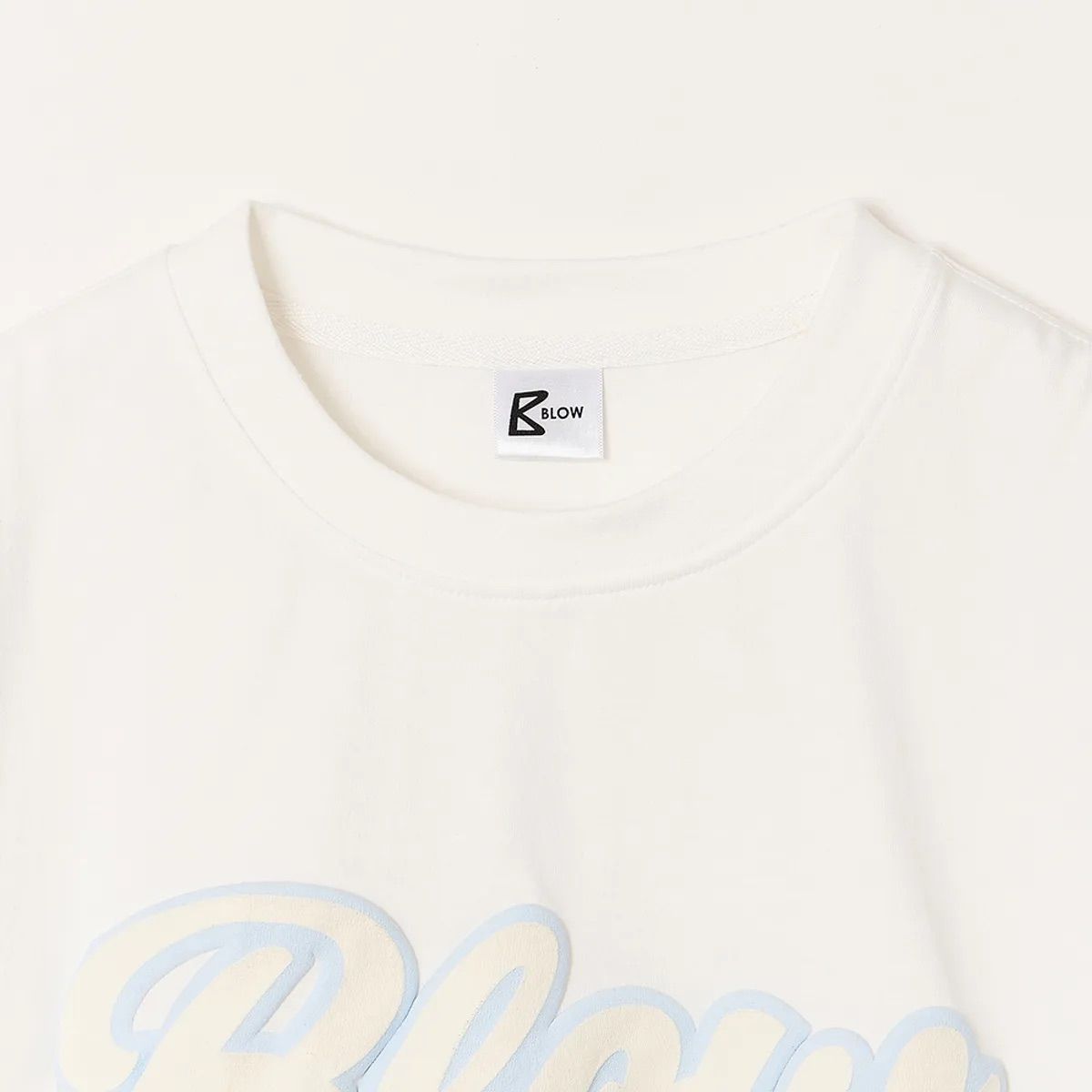 블로우(BLOW) BUBBLE LOGO CROP WHITE
