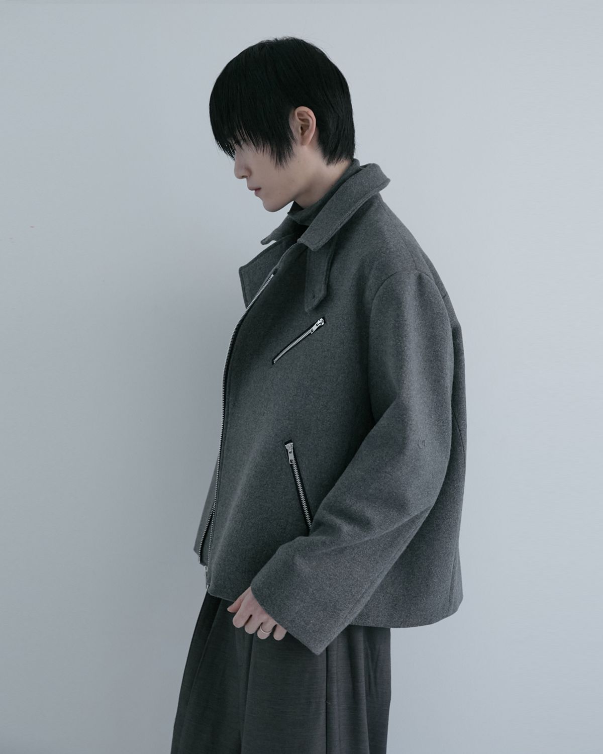 키류(KIRYU) RIDERS COAT (GRAY)