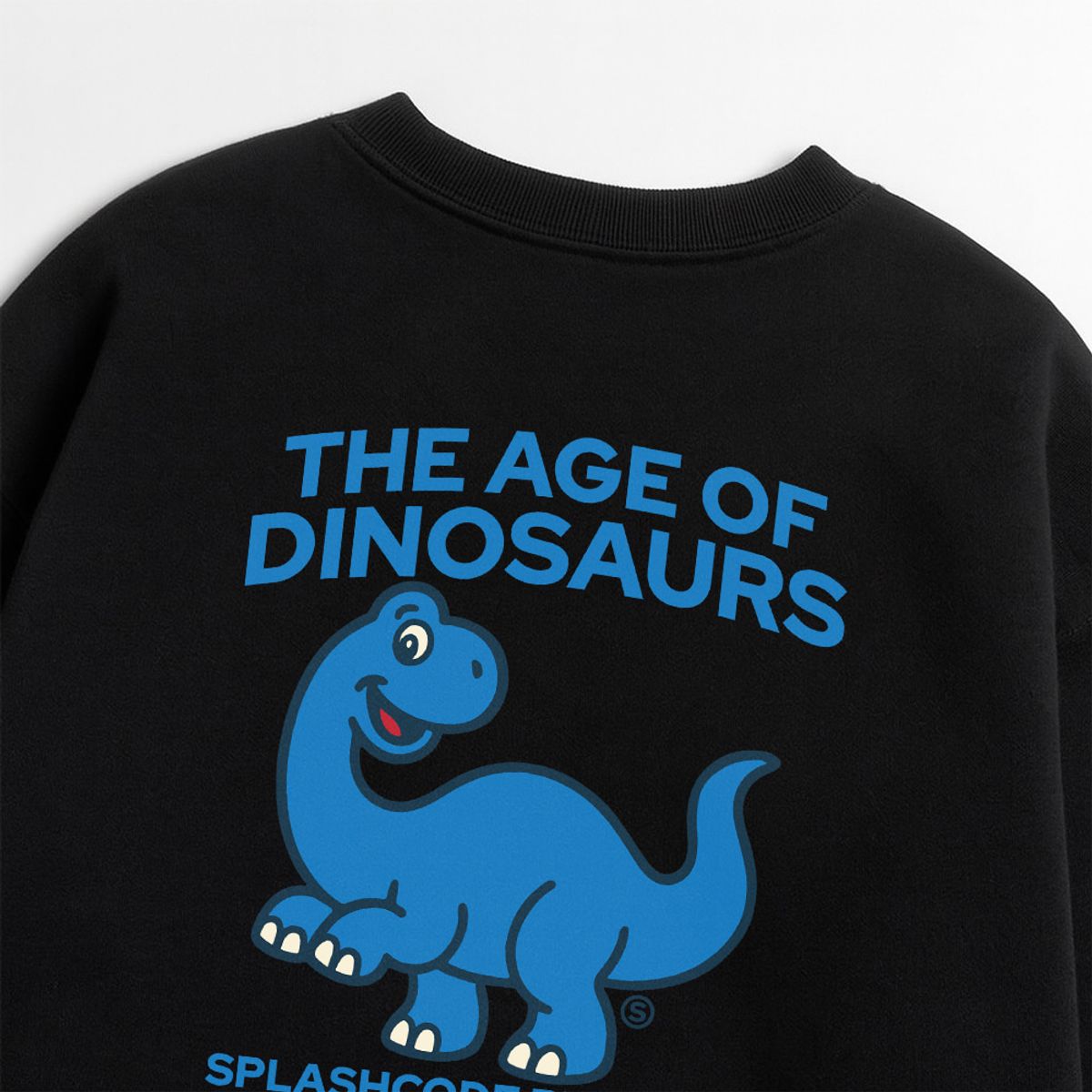 스플래시코드(SPLASHCODE) 헤비 크루넥 맨투맨 블랙 - 브라키오(Brochiosaurus)