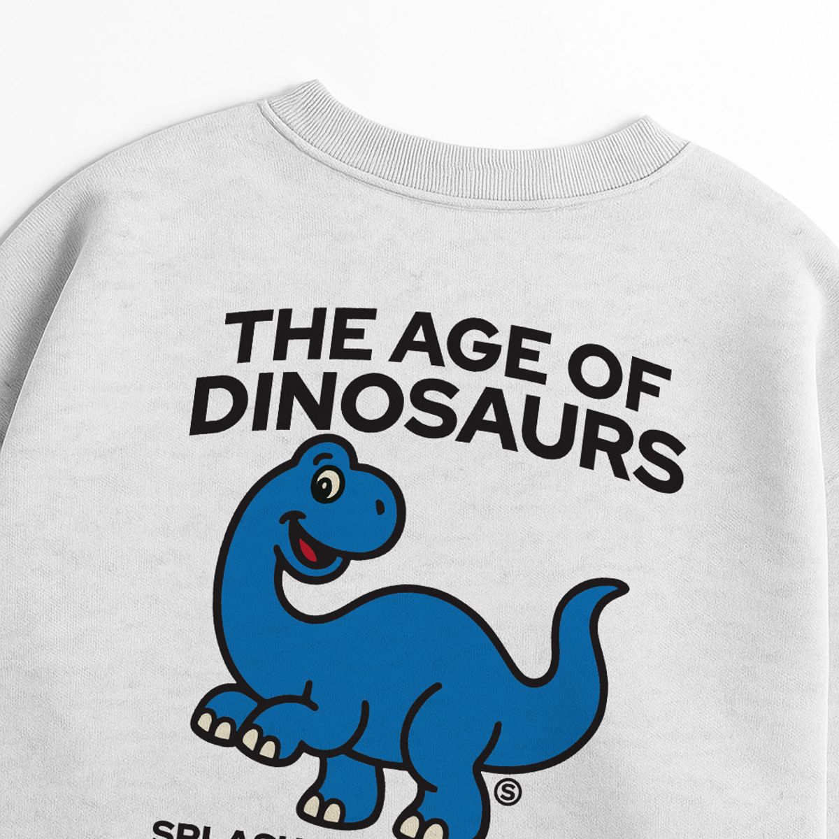 스플래시코드(SPLASHCODE) 헤비 크루넥 맨투맨 멜란지화이트 - 브라키오(Brochiosaurus)