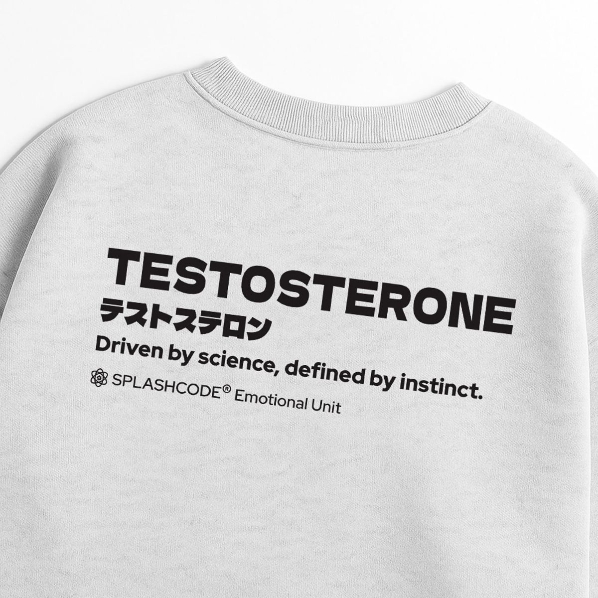 스플래시코드(SPLASHCODE) 헤비 크루넥 맨투맨 멜란지화이트 - 테토(Testosterone)