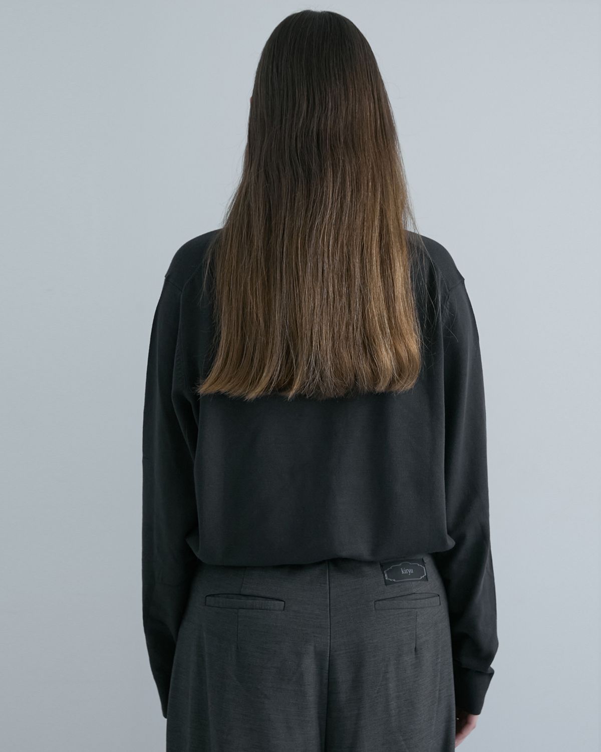 키류(KIRYU) HAND STITCH POLO KNIT (GRAY)