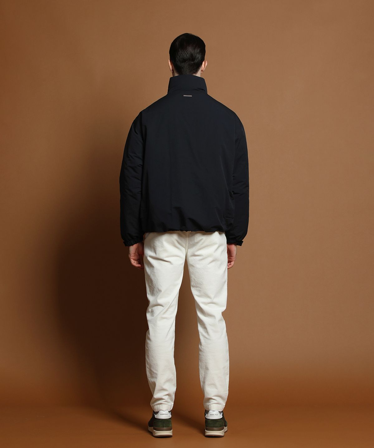 빠니깔레(PANICALE) 네이비 덕다운 사이드 지퍼 블루종 자켓