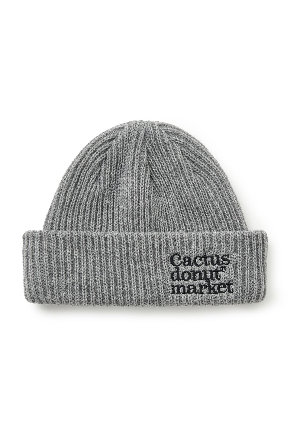 MUSINSA公式 | CACTUSDONUTMARKET Lettering Fold Knit Beanie-Melange