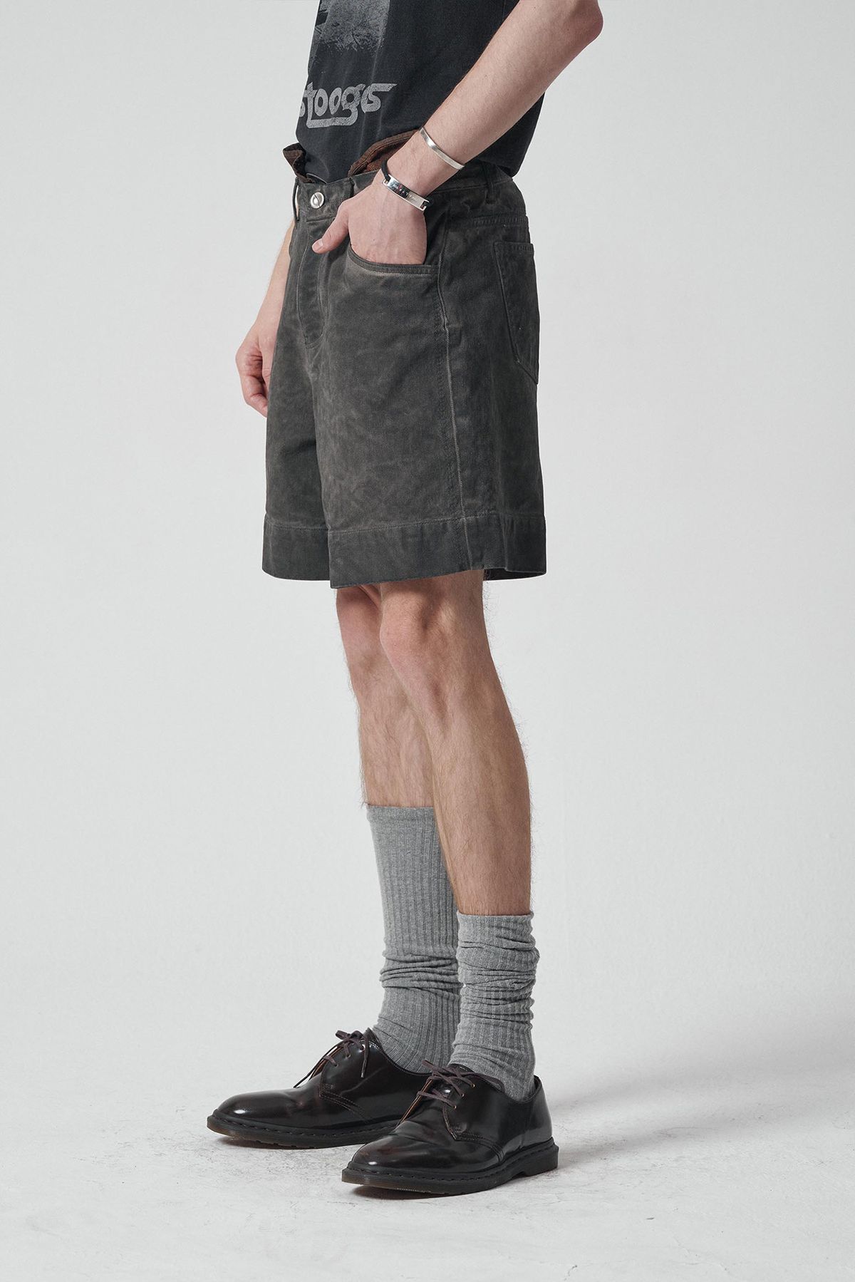 세븐틴엔드(17END) M 015 JACQUARD SHORTS GR