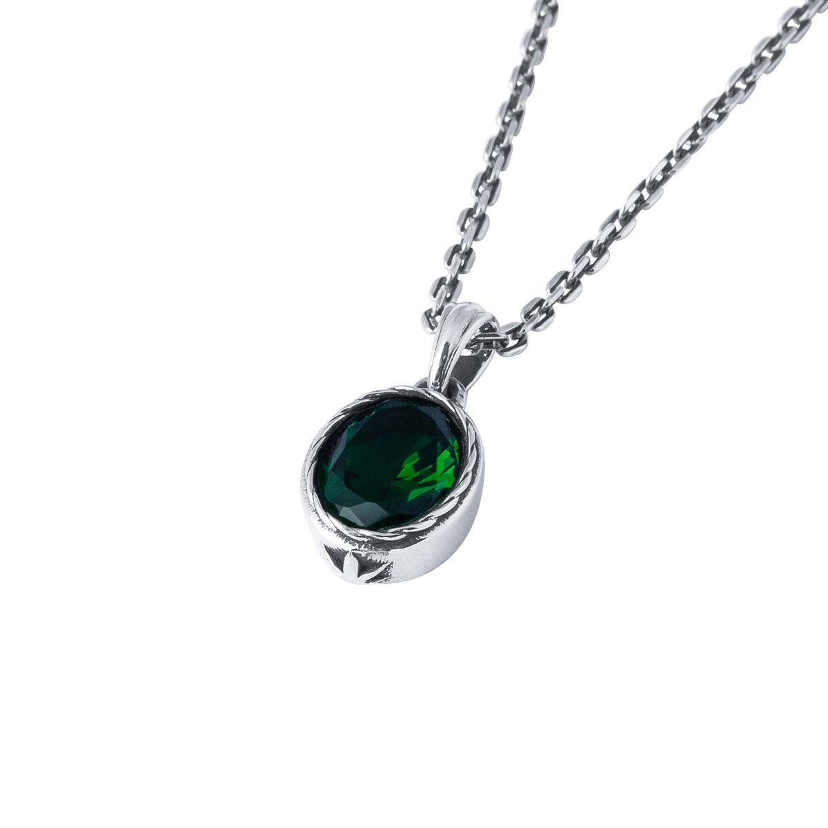 스팅925(STING925) High Life Oval Emerald Pendant