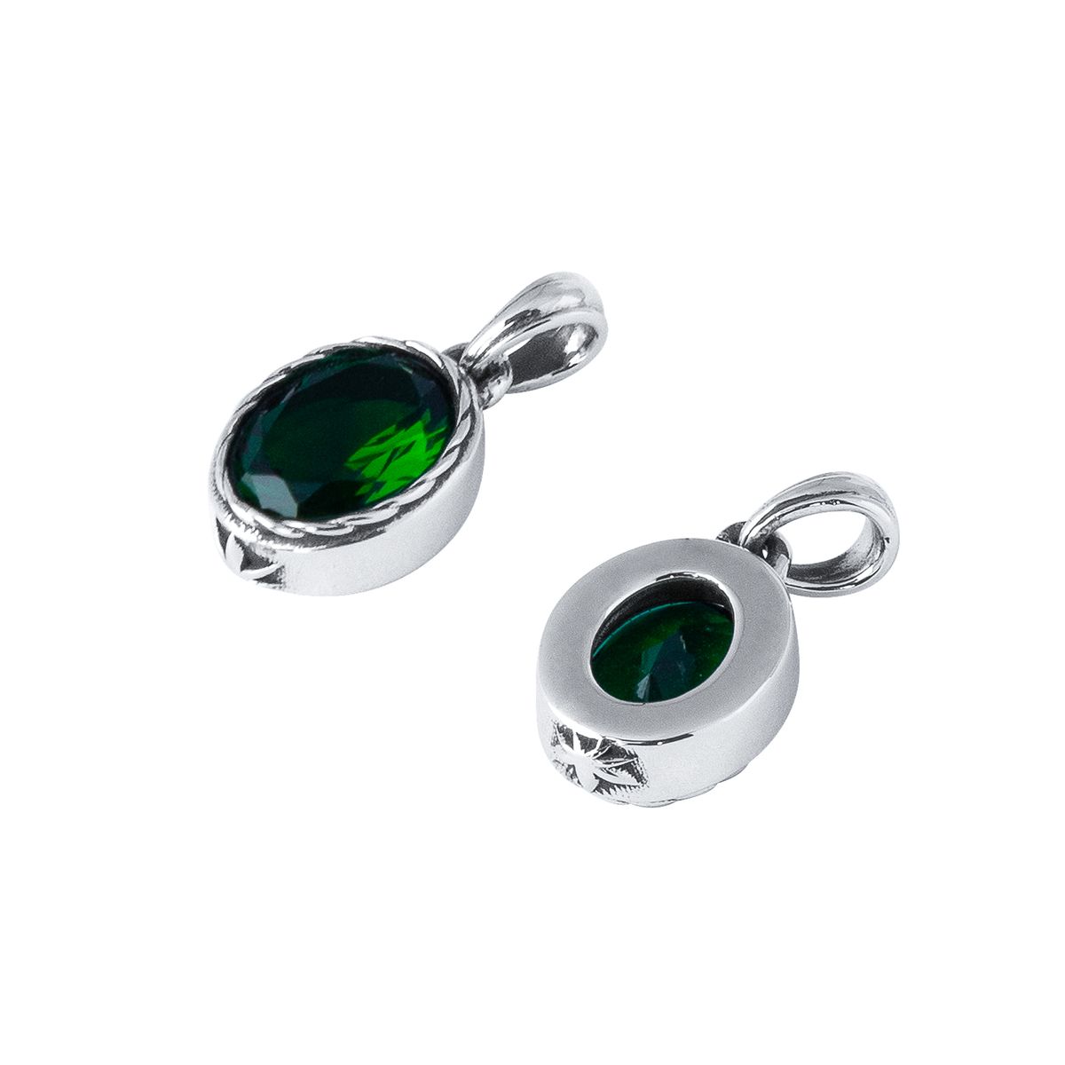 스팅925(STING925) High Life Oval Emerald Pendant