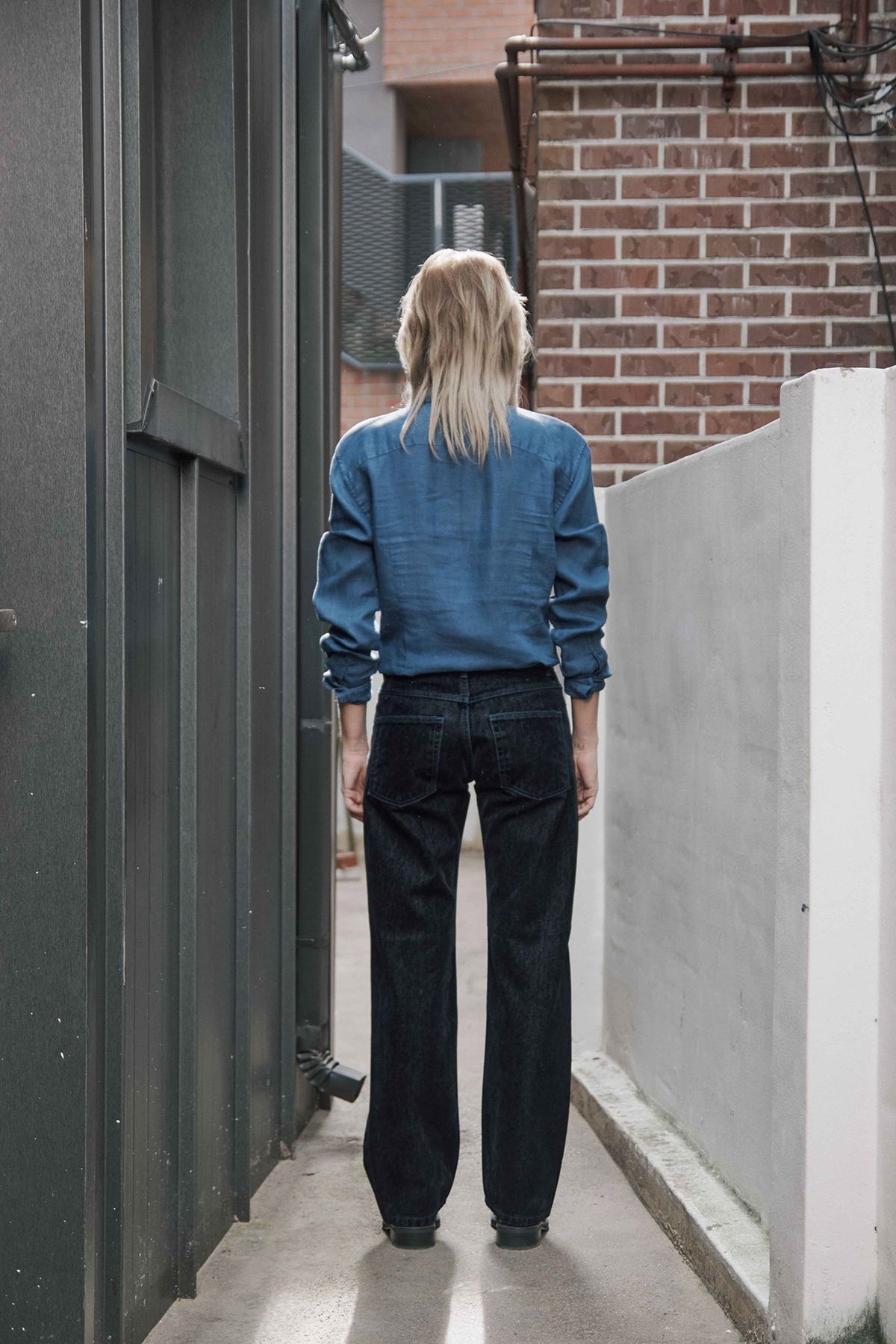 세븐틴엔드(17END) F 033 FLOKED DENIM JEANS