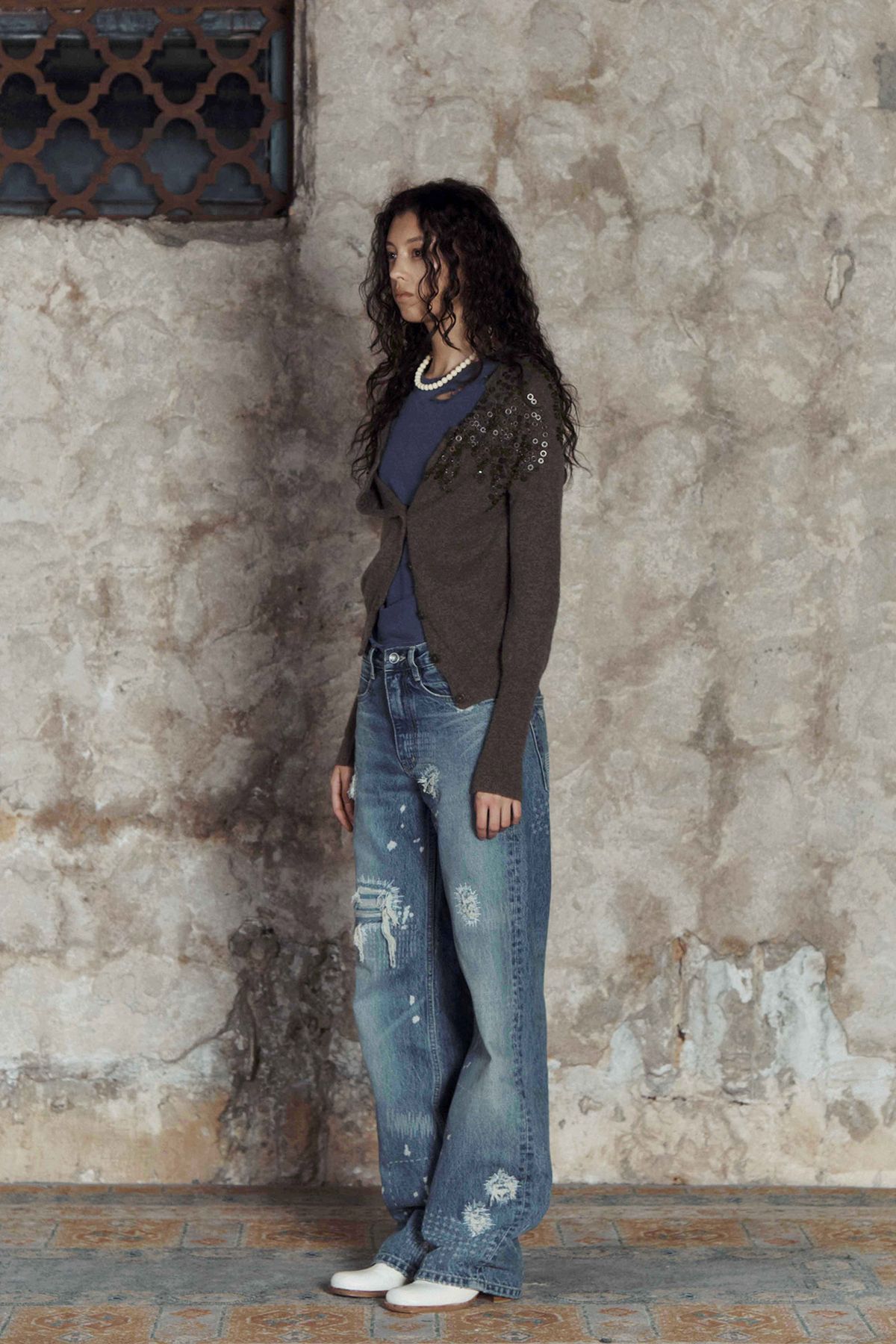 세븐틴엔드(17END) F 029 FAKE LASER BORO DENIM