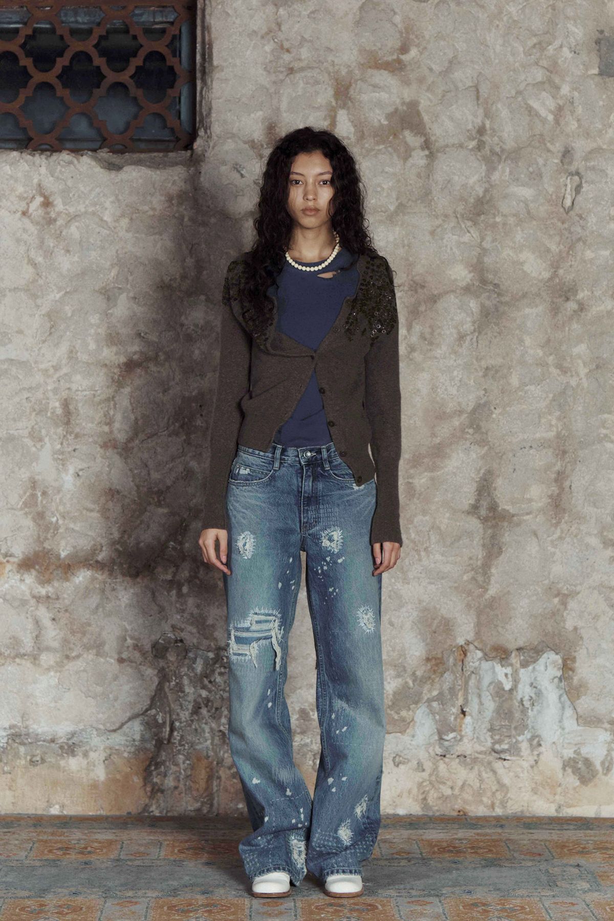 세븐틴엔드(17END) F 029 FAKE LASER BORO DENIM