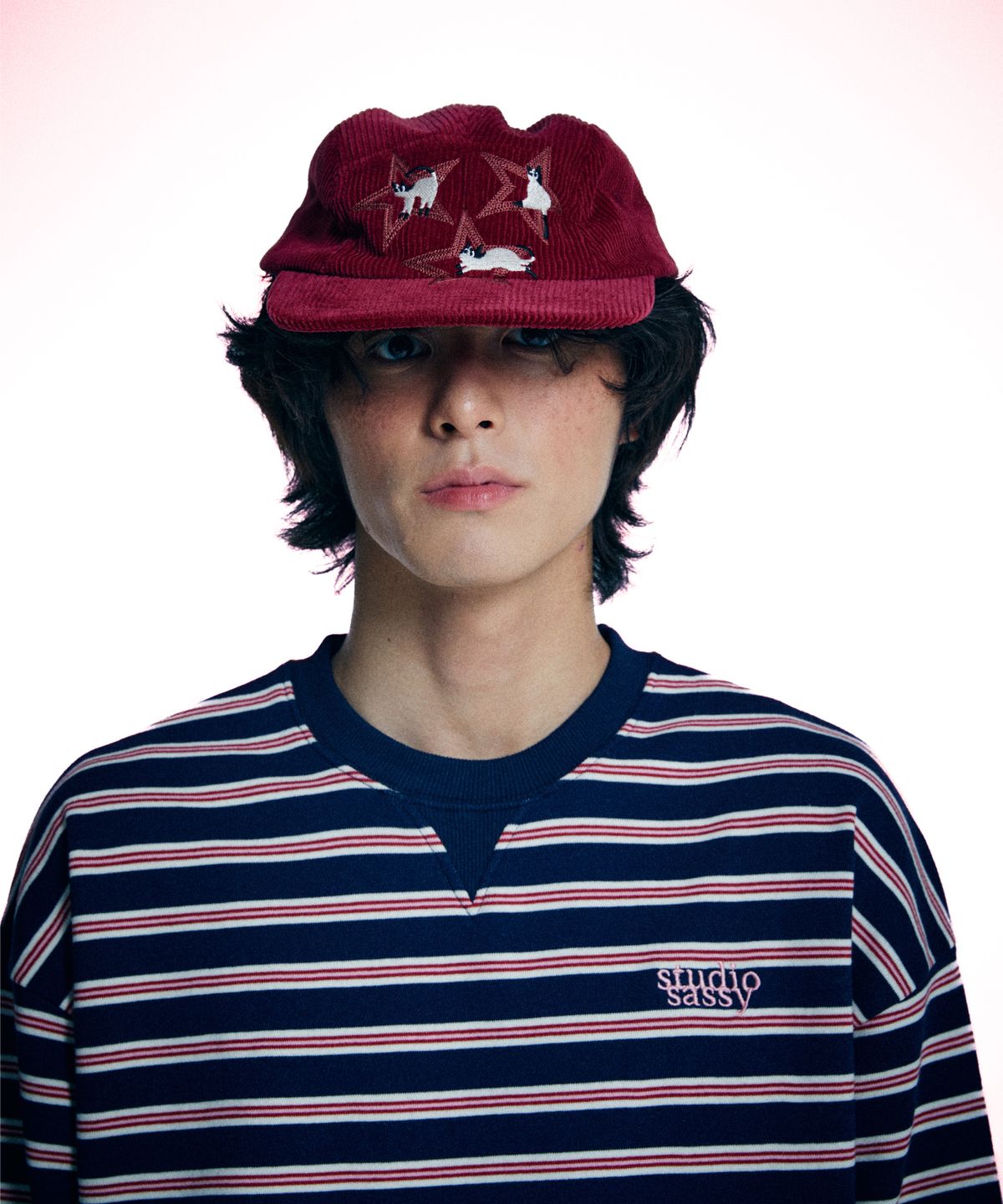 유얼쎄시(YOUR SASSY) Triple Meow Camp Cap (RED)