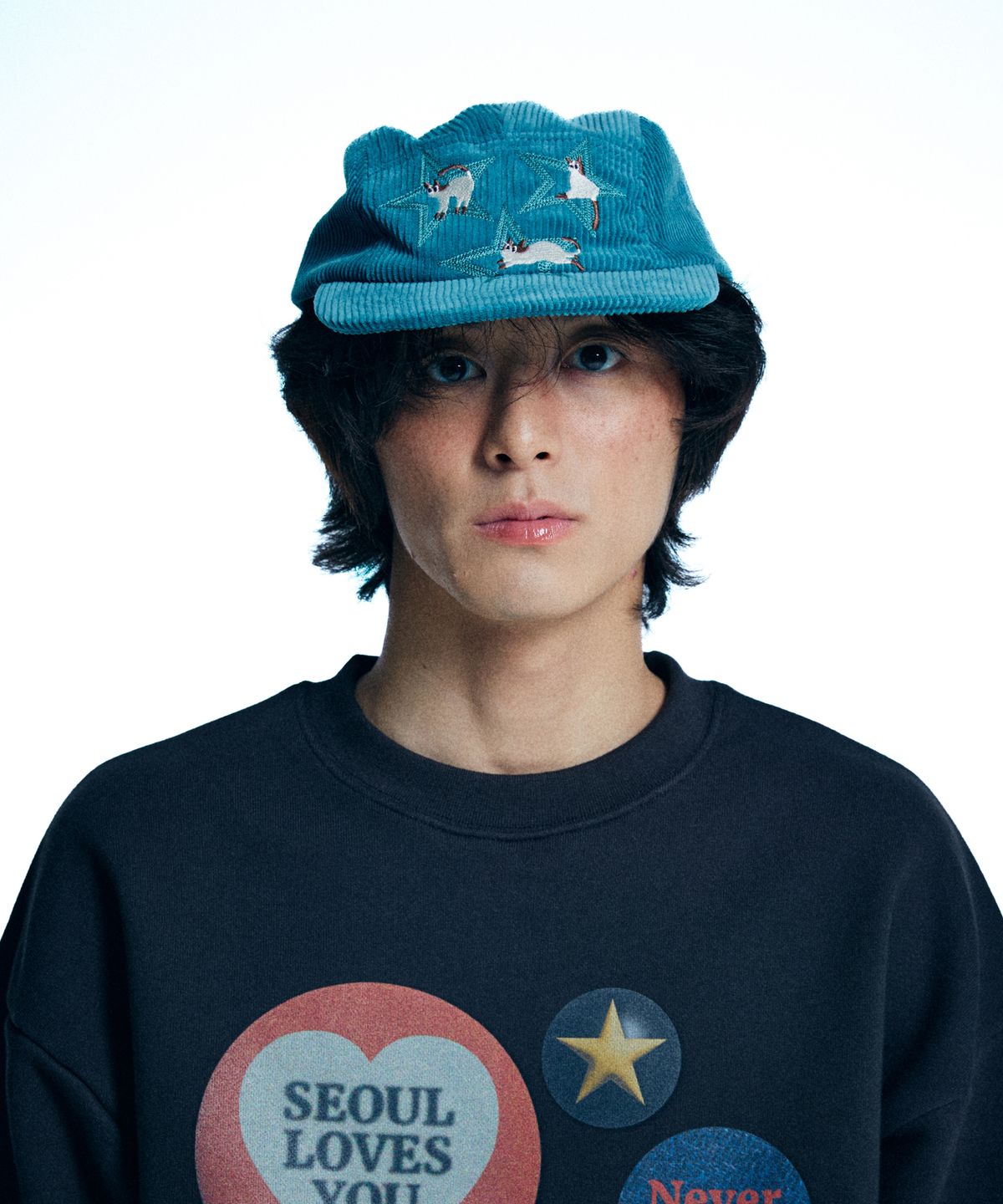 유얼쎄시(YOUR SASSY) Triple Meow Camp Cap (MINT)