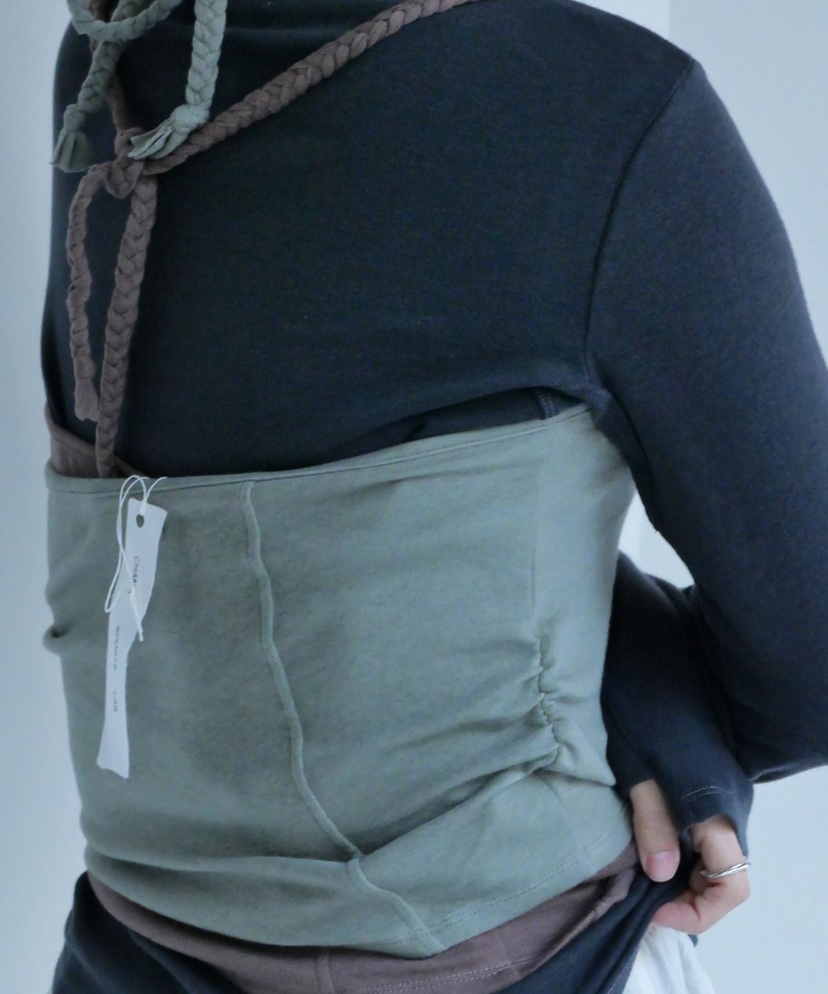 차마스포츠랩(CHAMASPORTSLAB) Wool Hand Braid Top_Khaki