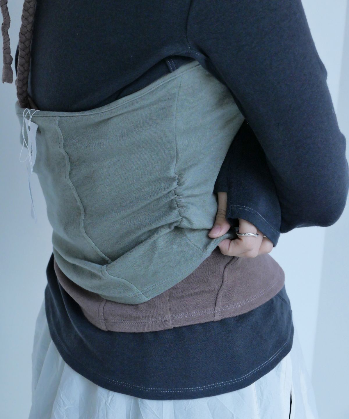 차마스포츠랩(CHAMASPORTSLAB) Wool Hand Braid Top_Khaki