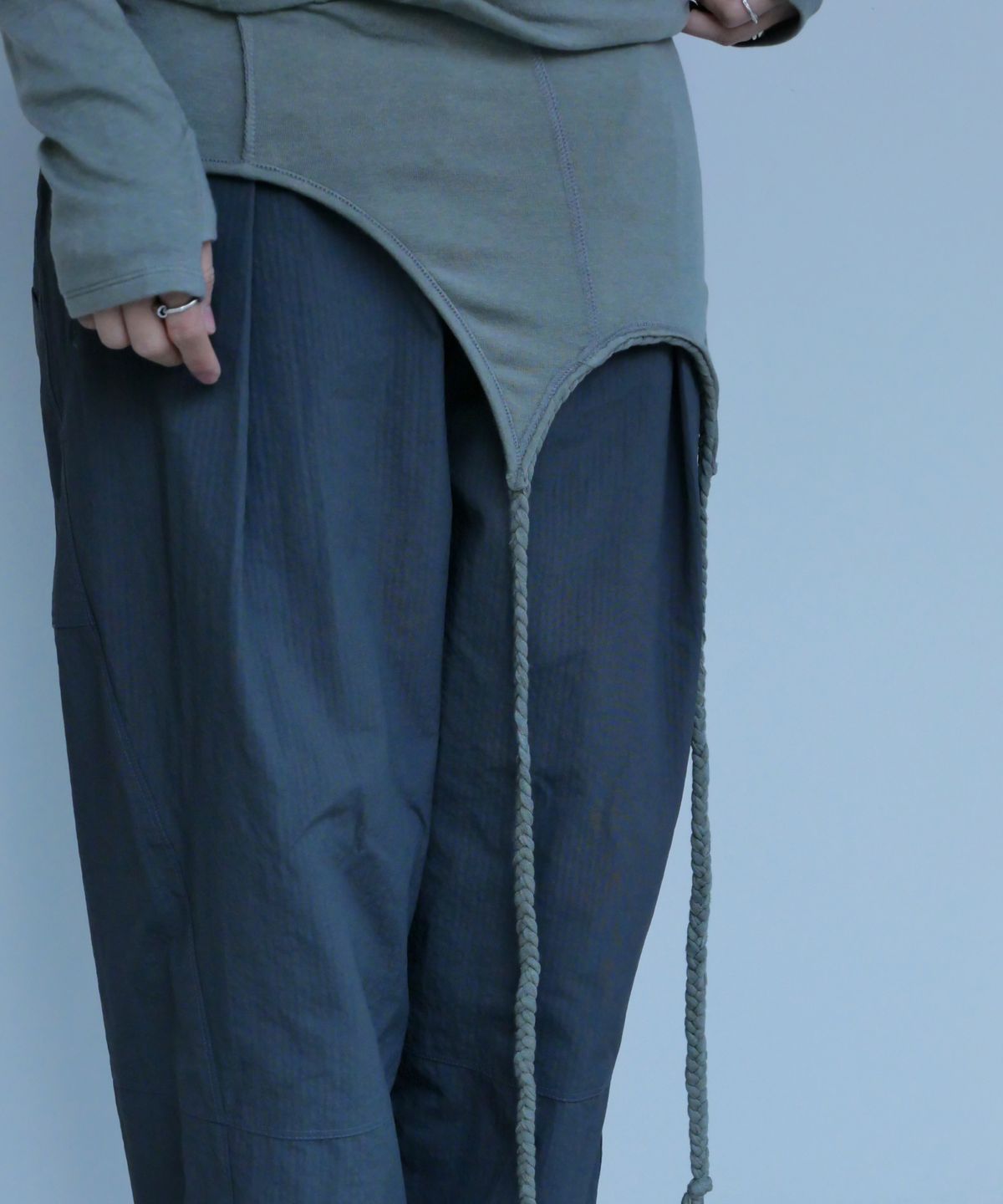 차마스포츠랩(CHAMASPORTSLAB) Wool Hand Braid Top_Khaki