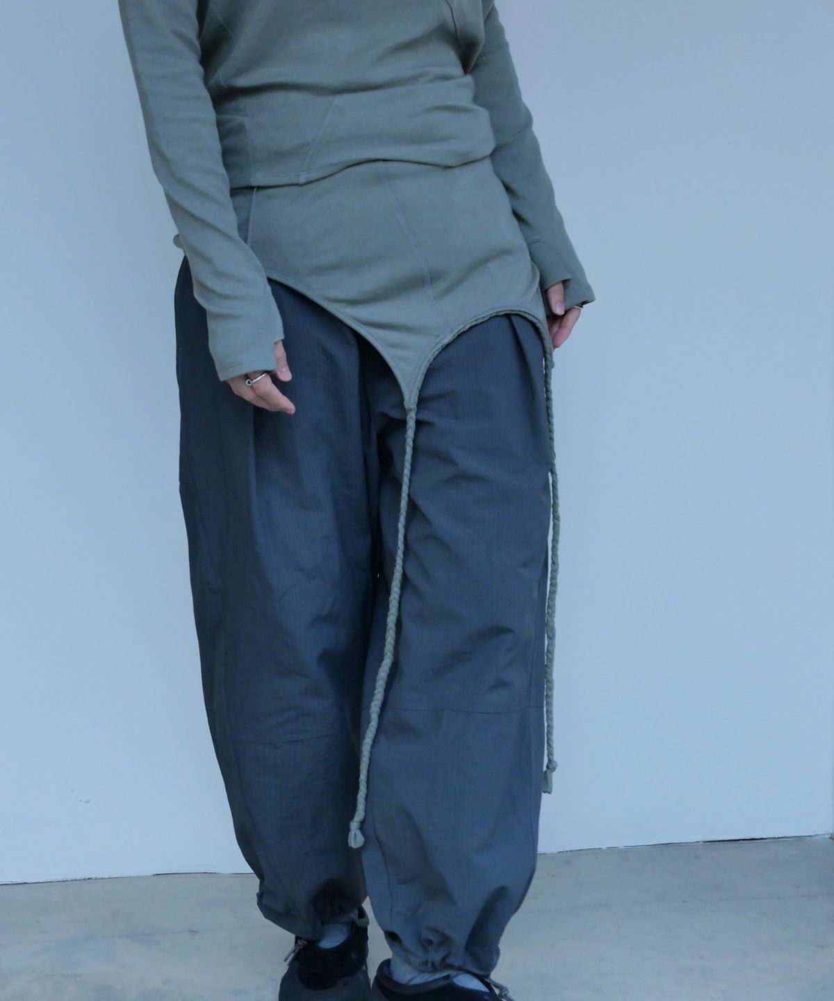 차마스포츠랩(CHAMASPORTSLAB) Wool Hand Braid Top_Khaki
