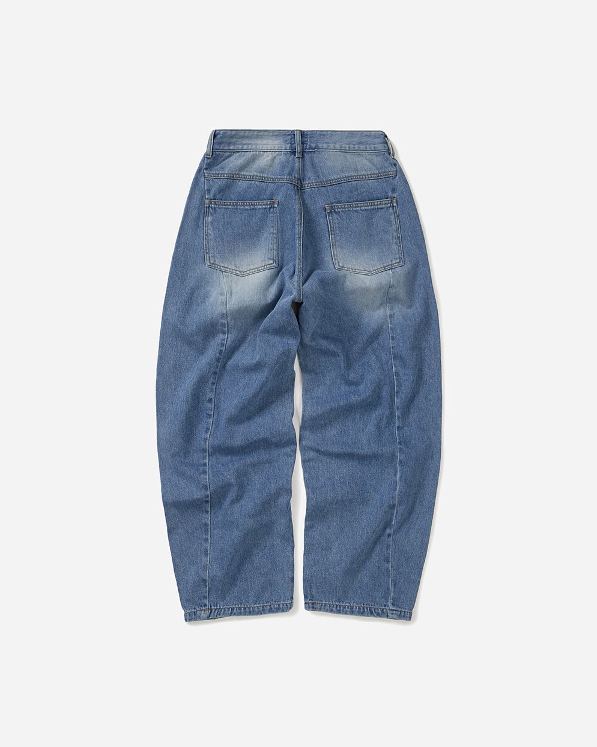 사일런트실러블(SILENTSYLLABLE) Curved denim pants / Light blue