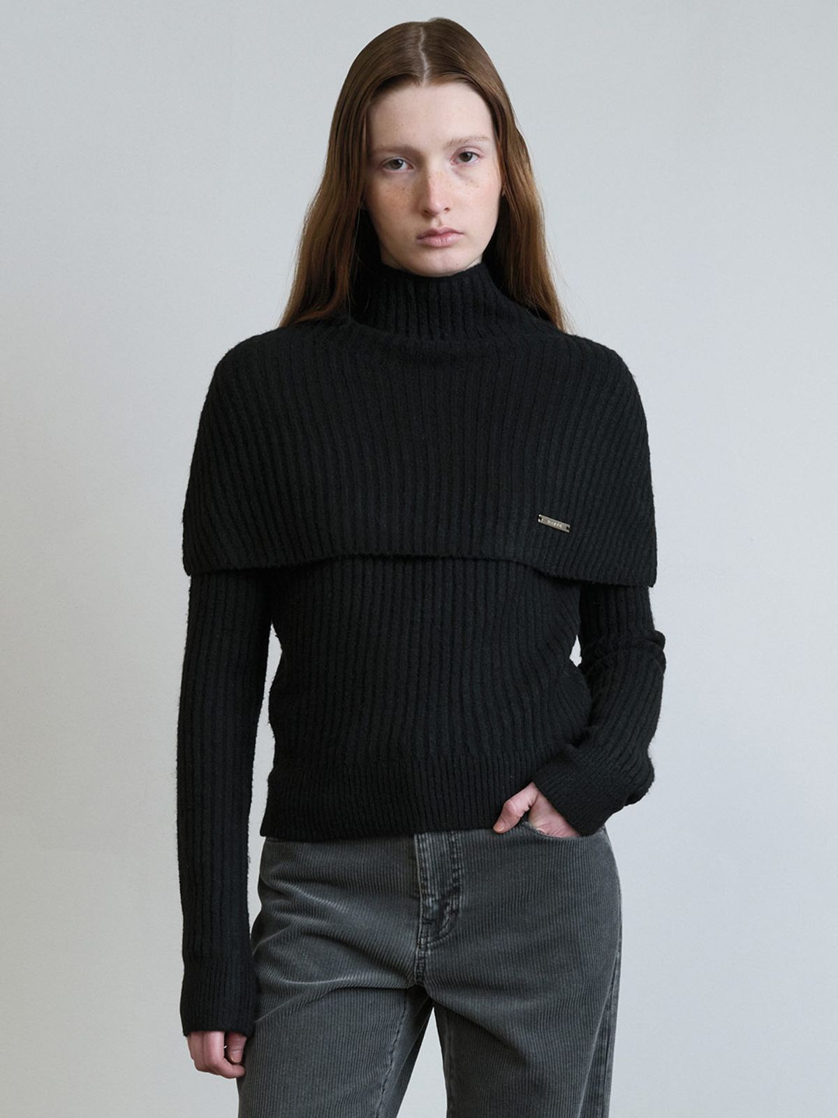 레이브(RAIVE) Turtle-neck Warmer Set Knit VK5WP294_2color