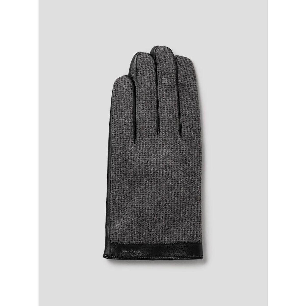 빈폴 액세서리(BEANPOLE ACCESSORY) 남성 체크 배색 양가죽 장갑 - 블랙