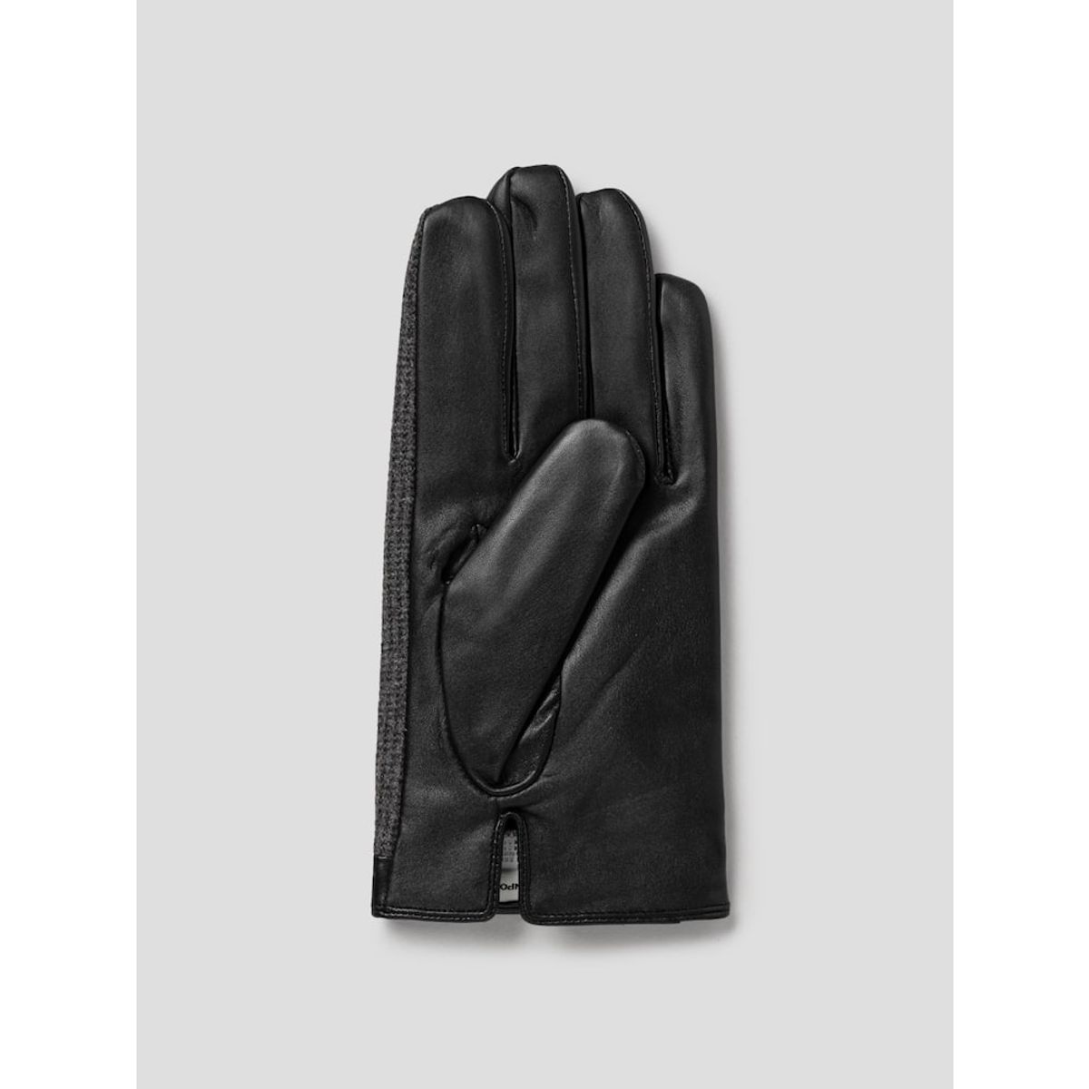 빈폴 액세서리(BEANPOLE ACCESSORY) 남성 체크 배색 양가죽 장갑 - 블랙
