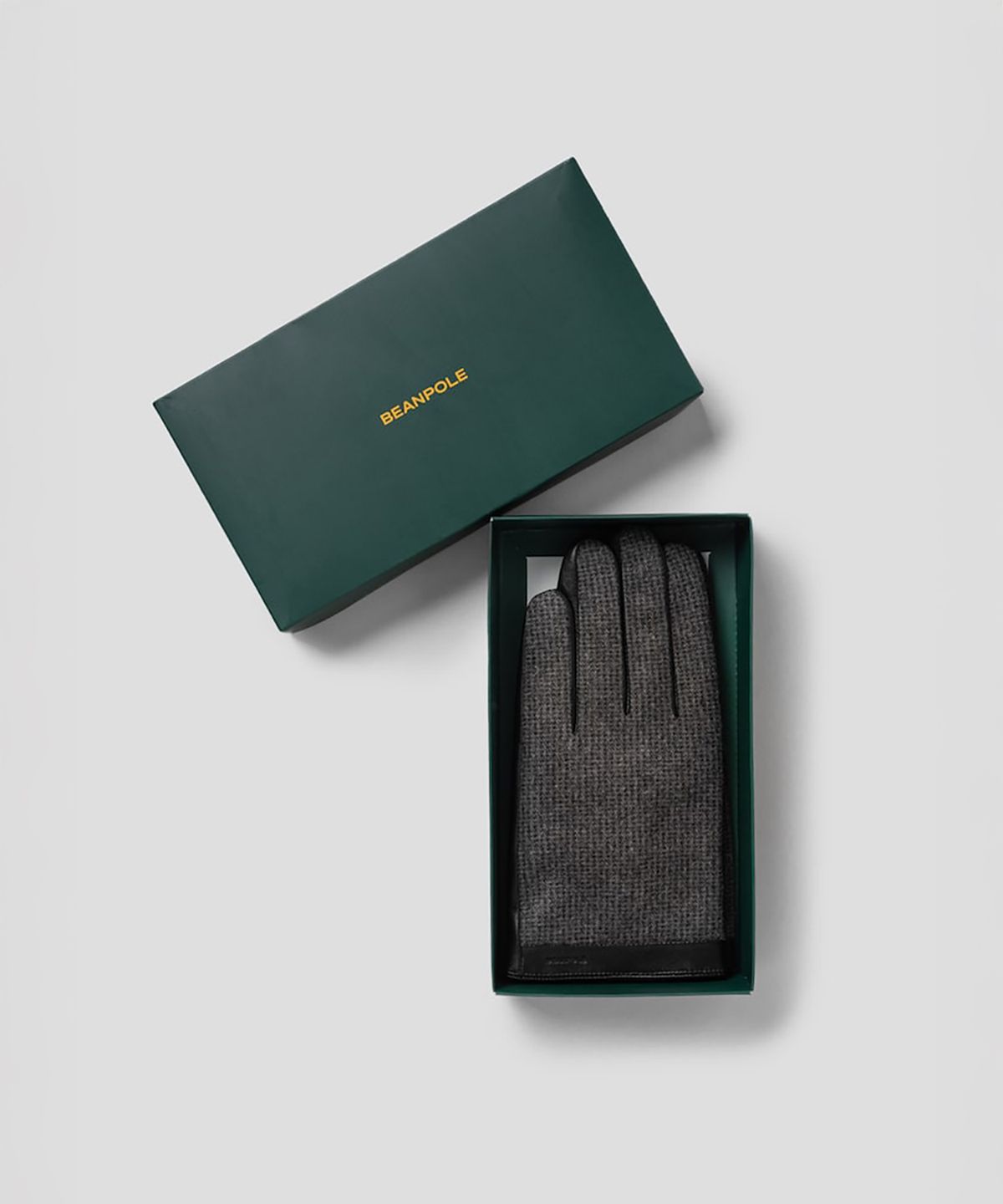 빈폴 액세서리(BEANPOLE ACCESSORY) 남성 체크 배색 양가죽 장갑 - 블랙
