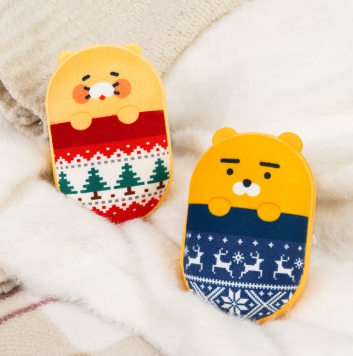 카카오프렌즈 파트너(KAKAOFRIENDS PARTNERS) [2PACK] 카카오프렌즈 양면발열 손난로 보조배터리 5000mAh 미니 손난로