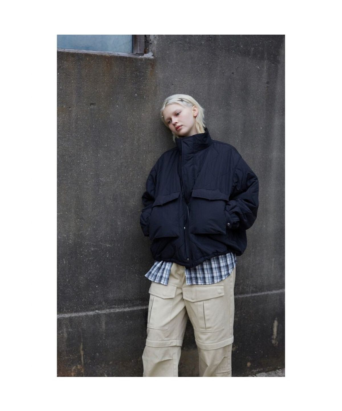 샌드 사운드(SAND SOUND) (UNISEX) 빅 포켓 패딩 퀼팅 점퍼  블랙