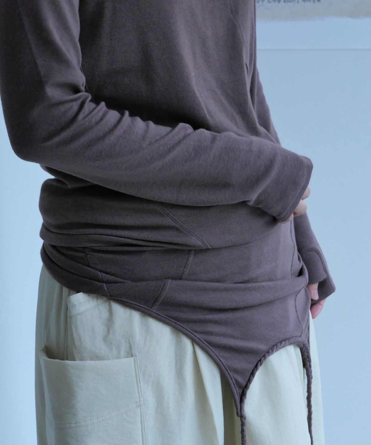 차마스포츠랩(CHAMASPORTSLAB) Wool Hand Braid Top_Mocha