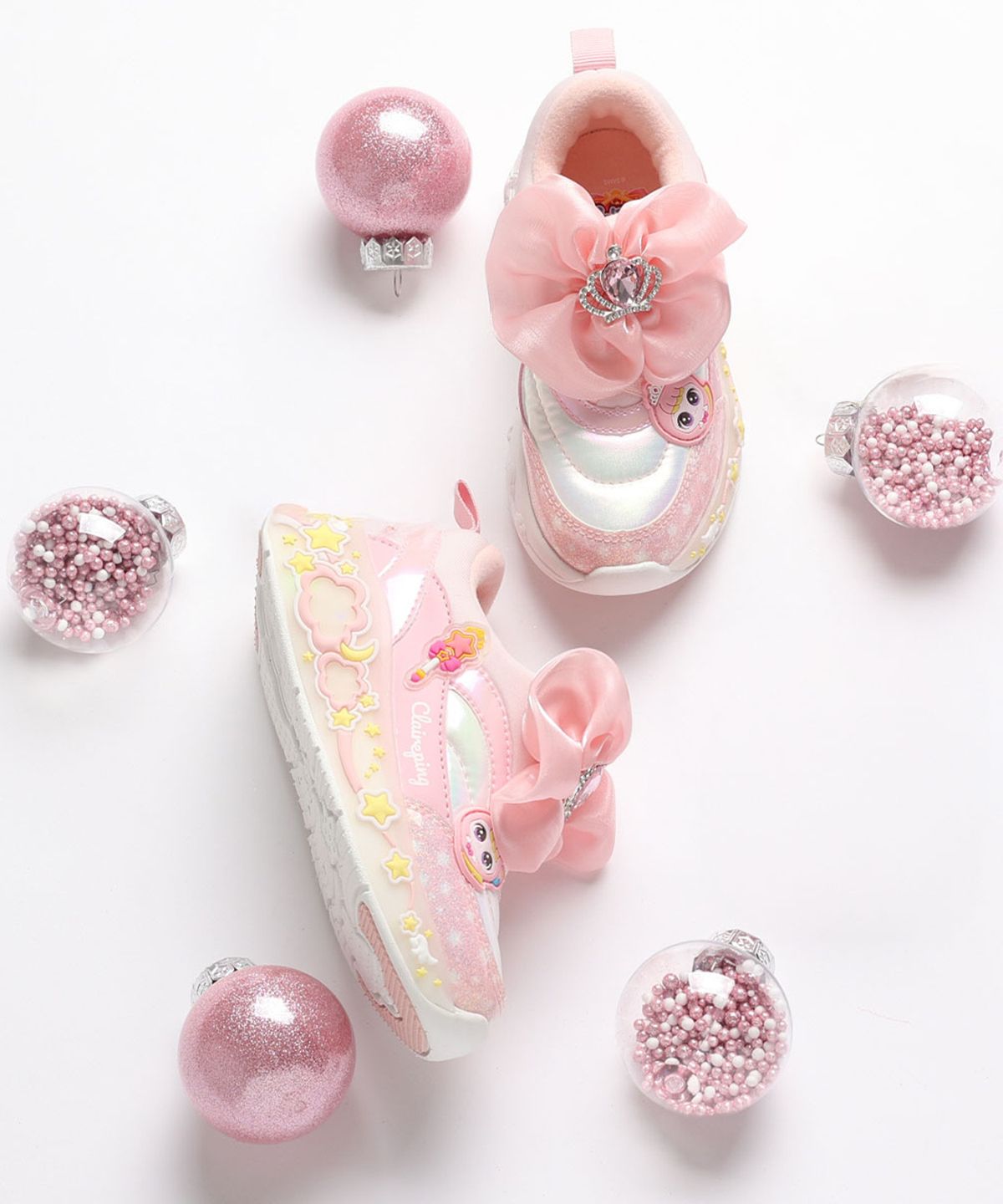 슈마커 키즈(SHOEMARKERKIDS) 캐치티니핑 LED 패딩슬립온_라이트핑크