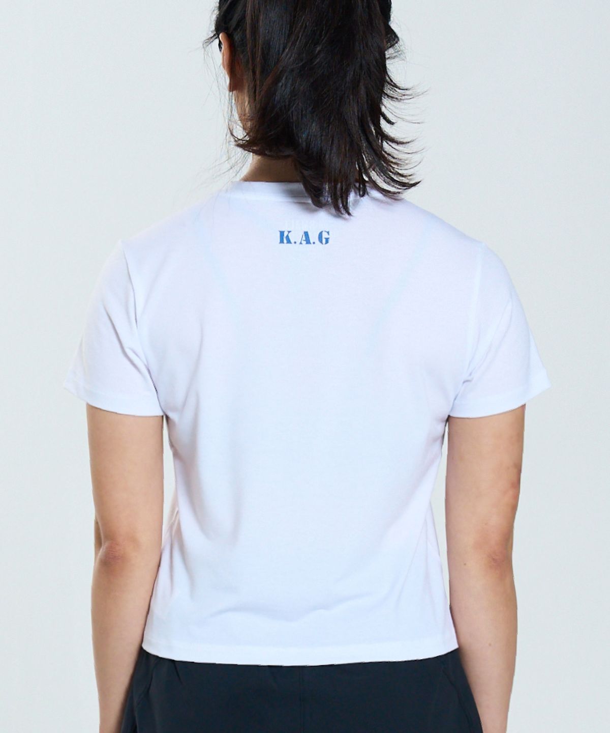 카키그라도(KHAKI GRADO) K.A.G 썬데이 PR데이 크롭 레귤러핏 반팔 티셔츠 (White)