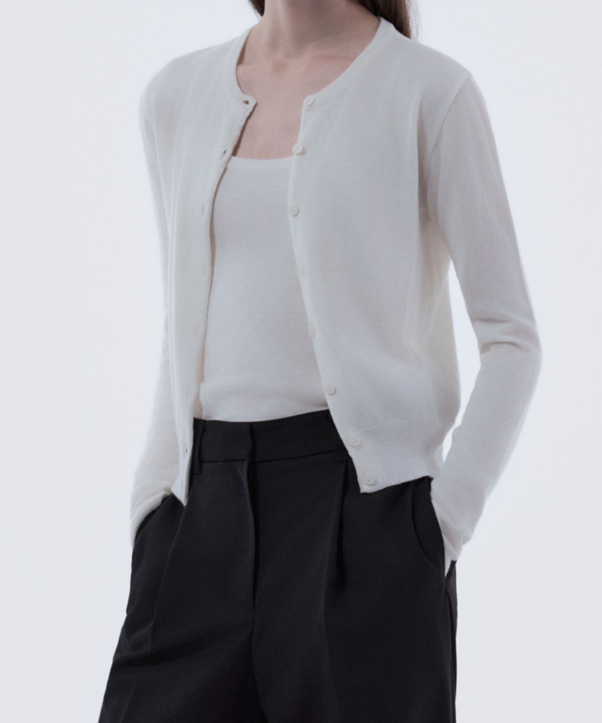 마우솔레움(MAU SOLEUM) Lydia suit wide pants - Black