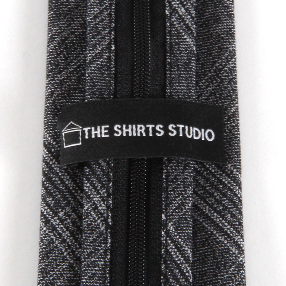 더셔츠스튜디오(THE SHIRTS STUDIO) 그레이 멜란 체크 자동 넥타이