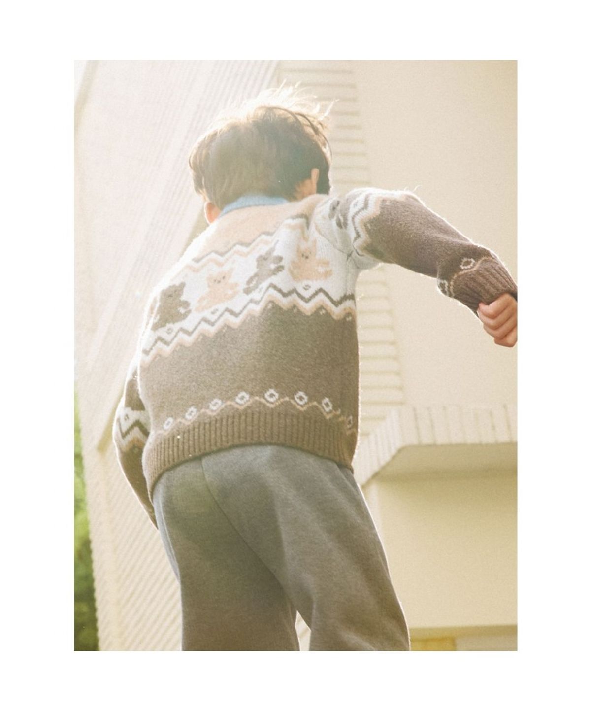 빈폴 키즈(BEANPOLE KIDS) 곰돌이 코위찬 풀오버 니트  브라운 (BI5Y51U03D)