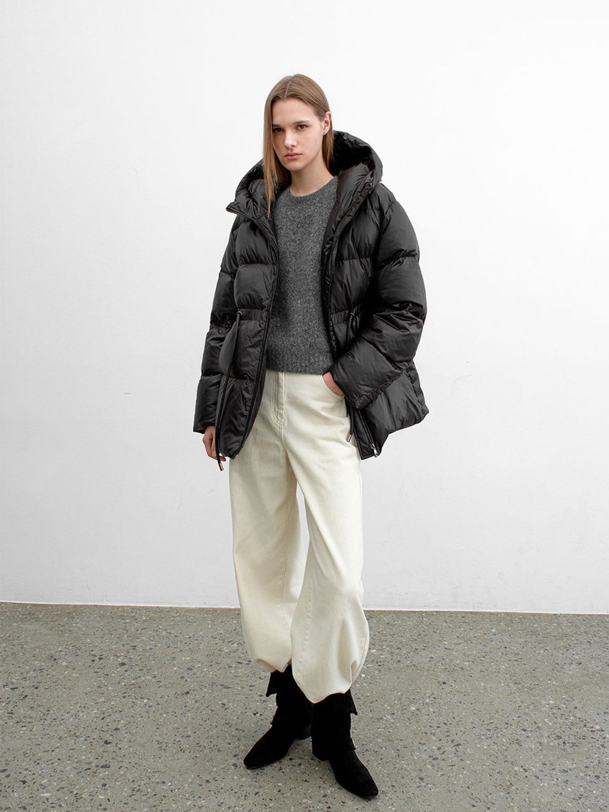 아틀리에 나인(ATELIER NAIN) (JP-578)URBAN HOODED STRING DOWN