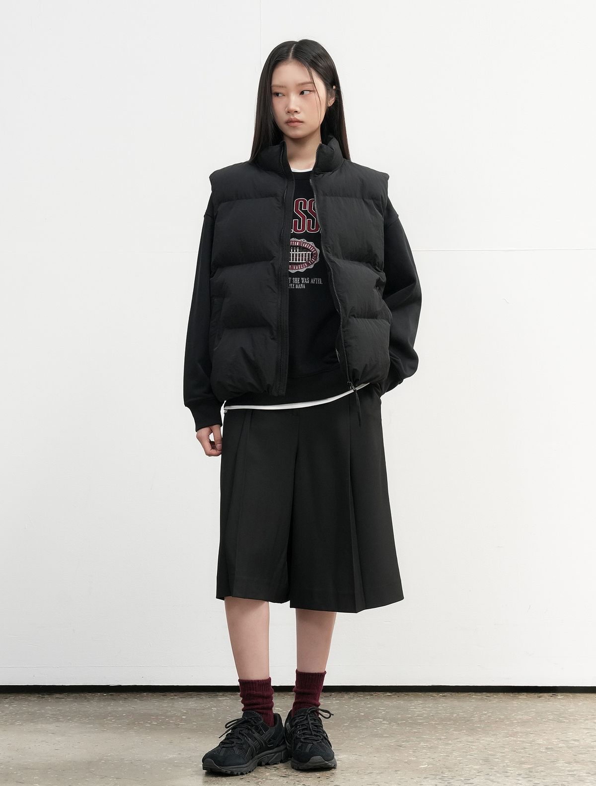 제너럴아이디어(GENERALIDEA) UNISEX 나일론 패딩 베스트 [BLACK] / SBE3U08009